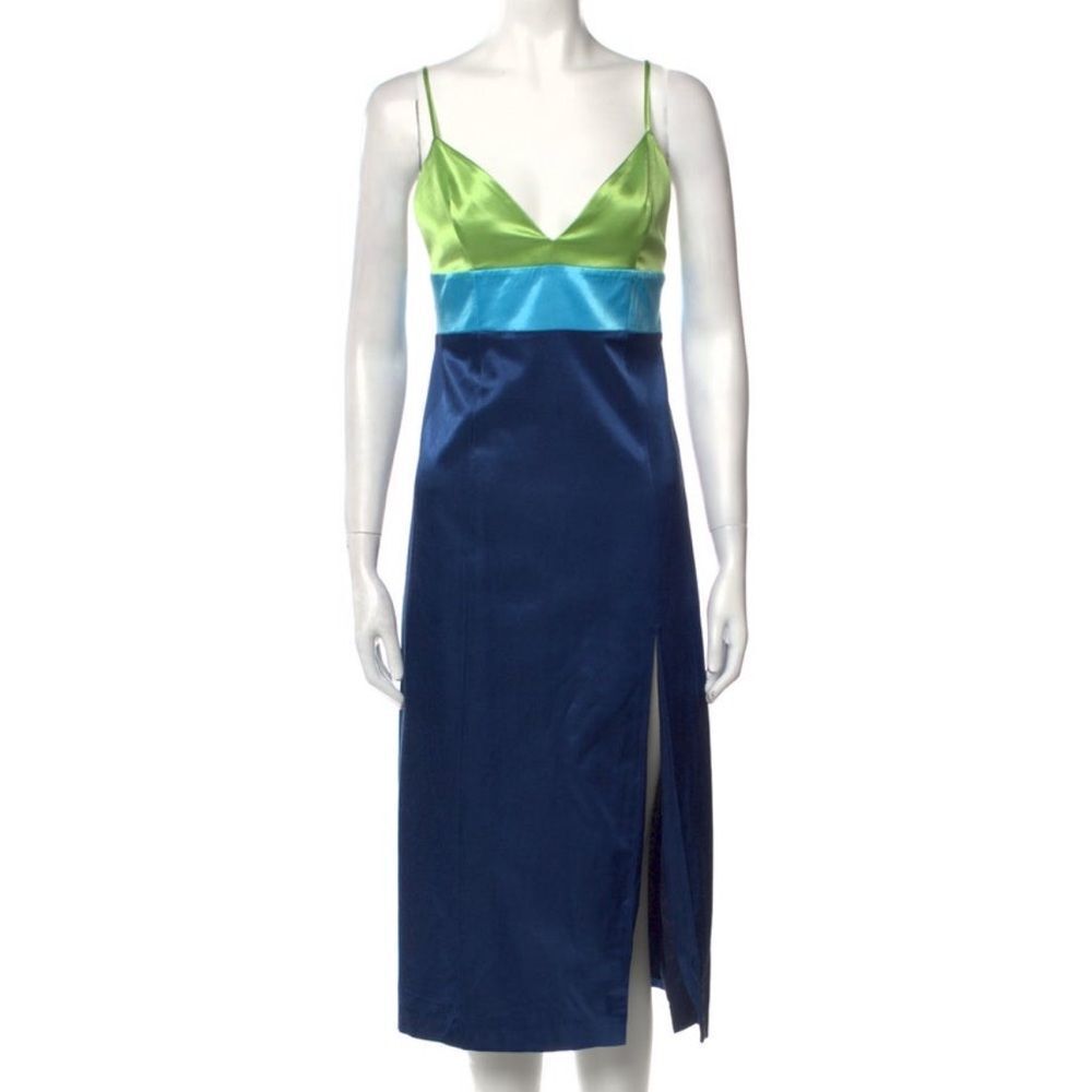 Staud Colorblock Slip Dress - Picture 2 of 4